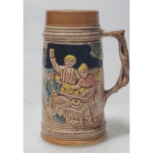 Vintage German Style Mug Cup Men Drinking Beer Made in Japan Coffee Tea